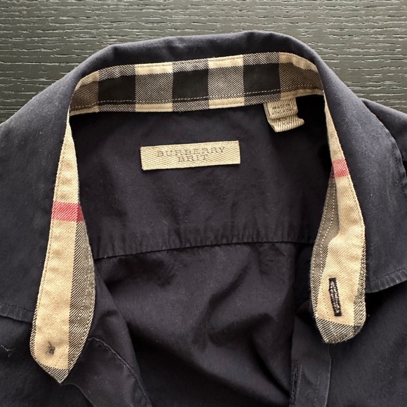 Burberry Men’s Long-Sleeve Shirt – Size XS, Navy Blue - Picture 2 of 5